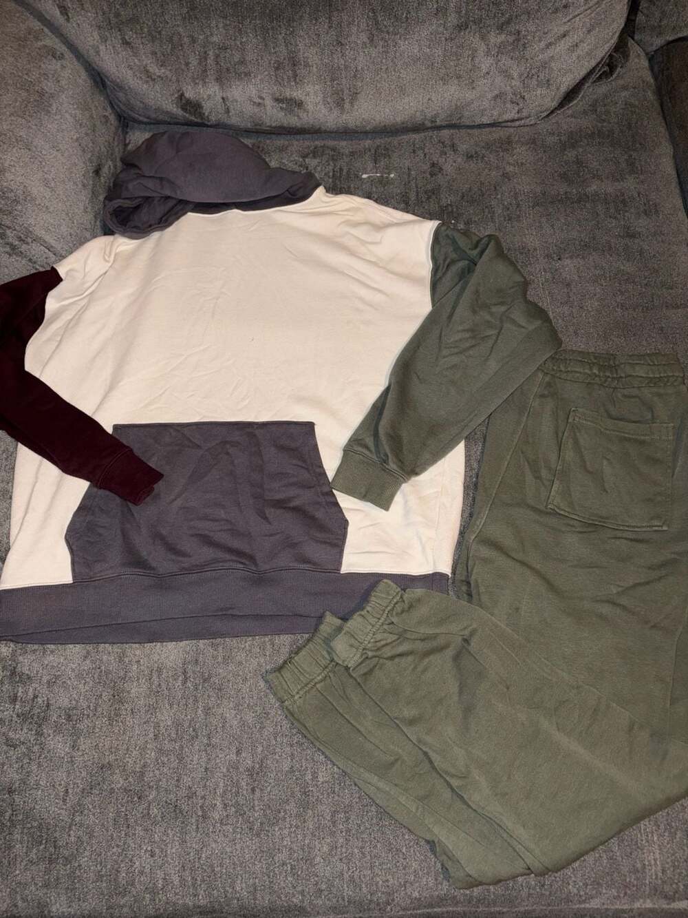 No Boundaries Colorblock Hoodie And Jogger Pants Set Size M